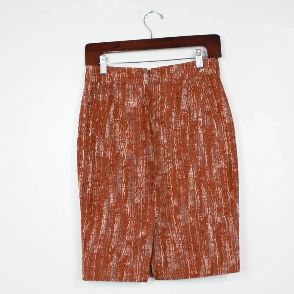 J. Crew Skirt Women's Size 0 Burnt Orange Pencil Skirt